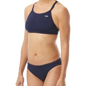 TYR Women's Durafast Diamondfit Workout Bikini for Swim Racing and Training - Na